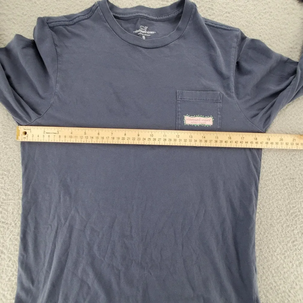 Vineyard Vines Shirt Boys Youth XL‎ Navy Blue Graphic Martha's Vineyard Spellout